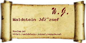 Waldstein József névjegykártya