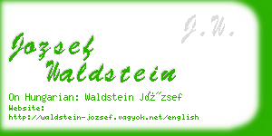 jozsef waldstein business card